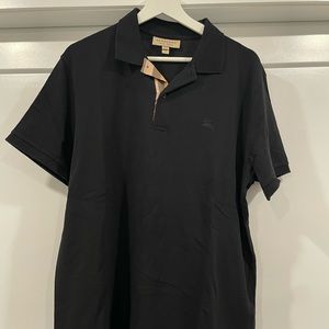 Burberry London, England Collared (Polo) Short Sleeve Shirt - Black Size XL